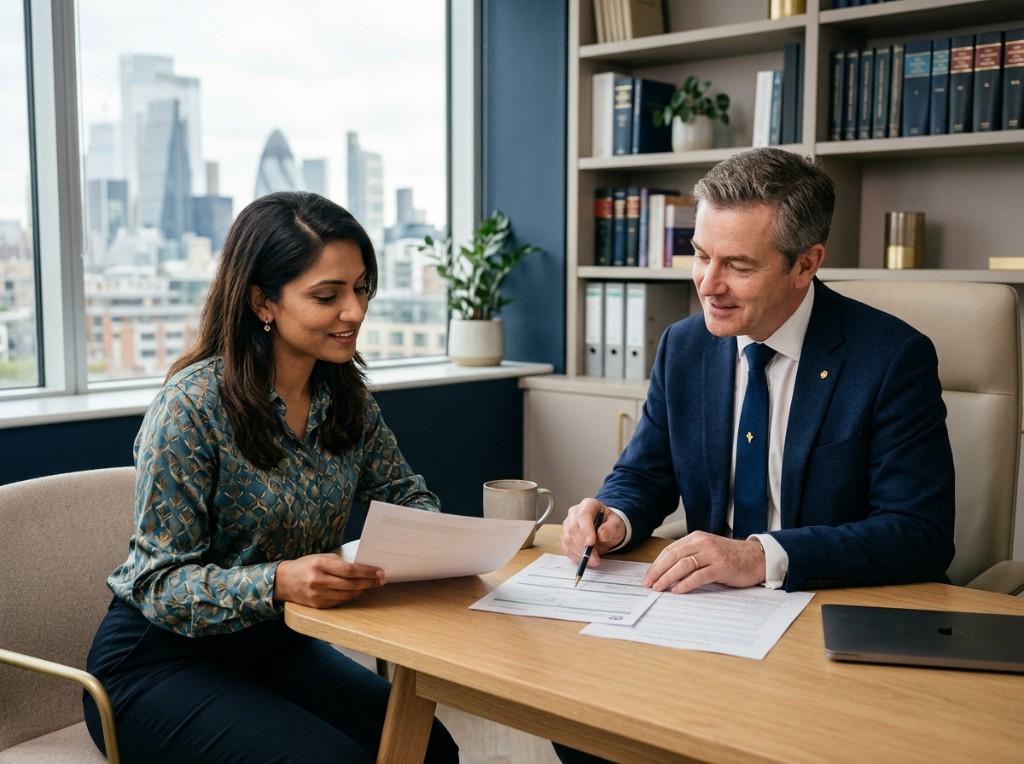 Bond Adams solicitors reviewing a case together